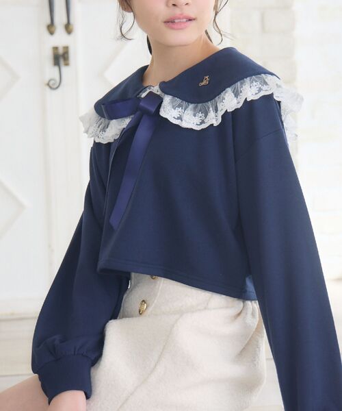 ems excite（エムズエキサイト）の「BIGカラートレーナー（スウェット・レディース・ダークグレー/ダークブルー/ピンク・FREE）」の2枚目の写真