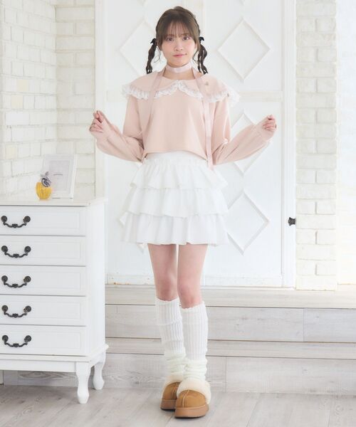 ems excite（エムズエキサイト）の「BIGカラートレーナー（スウェット・レディース・ダークグレー/ダークブルー/ピンク・FREE）」の12枚目の写真