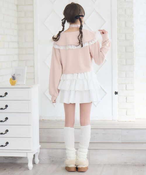 ems excite（エムズエキサイト）の「BIGカラートレーナー（スウェット・レディース・ダークグレー/ダークブルー/ピンク・FREE）」の14枚目の写真