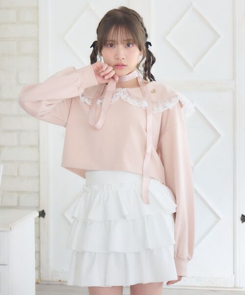 ems excite（エムズエキサイト）の「BIGカラートレーナー（スウェット・レディース・ダークグレー/ダークブルー/ピンク・FREE）」の16枚目の写真