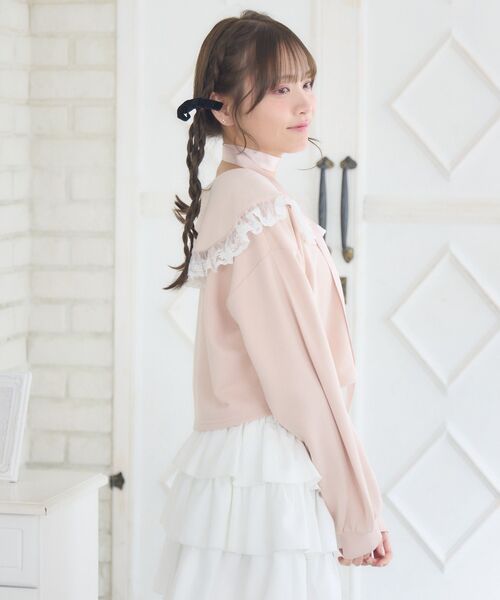 ems excite（エムズエキサイト）の「BIGカラートレーナー（スウェット・レディース・ダークグレー/ダークブルー/ピンク・FREE）」の18枚目の写真