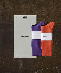 HARUSAKU | HARUSAKU:Mens PLAIN RIB SOCKS GIFT 2P SET :ハルサク メンズ プレーン リブソックス ギフトプレゼントセット2足(ソックス/靴下)