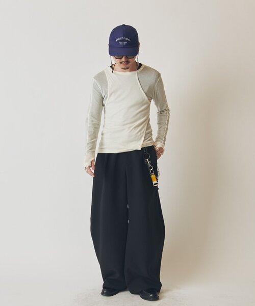 Lui's（ルイス）の「SURJENT　コットンレイヤードロンT（Tシャツ/カットソー・メンズ・ブラック/ホワイト・1/2）」の15枚目の写真