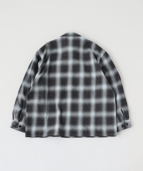 JOURNAL STANDARD J.S HOMESTEAD(ジャーナルスタンダードホームステッド)の「J.S.Homestead / インディゴ チェック ミリタリー シャツ(シャツ/ブラウス・メンズ・ブラウン系その他/ブラック/コバルトブルー/ベージュ・LARGE/MEDIUM)」の8枚目の写真