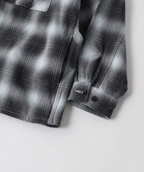 JOURNAL STANDARD J.S HOMESTEAD(ジャーナルスタンダードホームステッド)の「J.S.Homestead / インディゴ チェック ミリタリー シャツ(シャツ/ブラウス・メンズ・ブラウン系その他/ブラック/コバルトブルー/ベージュ・LARGE/MEDIUM)」の11枚目の写真