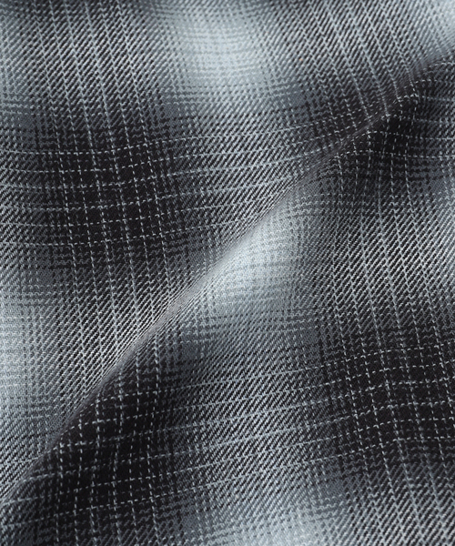 JOURNAL STANDARD J.S HOMESTEAD(ジャーナルスタンダードホームステッド)の「J.S.Homestead / インディゴ チェック ミリタリー シャツ(シャツ/ブラウス・メンズ・ブラウン系その他/ブラック/コバルトブルー/ベージュ・LARGE/MEDIUM)」の12枚目の写真