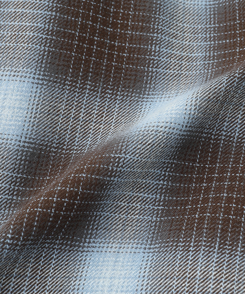 JOURNAL STANDARD J.S HOMESTEAD(ジャーナルスタンダードホームステッド)の「J.S.Homestead / インディゴ チェック ミリタリー シャツ(シャツ/ブラウス・メンズ・ブラウン系その他/ブラック/コバルトブルー/ベージュ・LARGE/MEDIUM)」の13枚目の写真