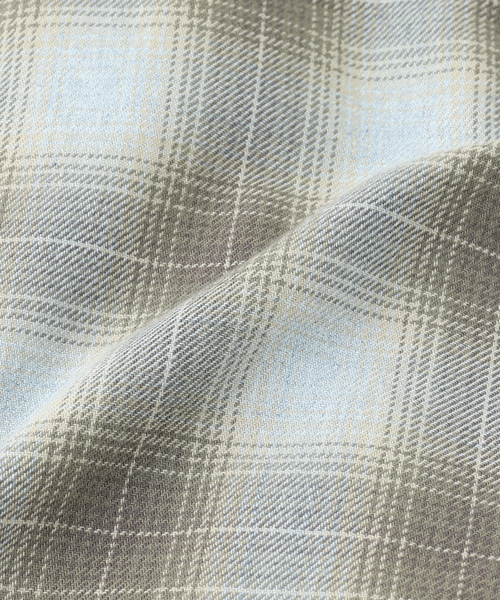 JOURNAL STANDARD J.S HOMESTEAD(ジャーナルスタンダードホームステッド)の「J.S.Homestead / インディゴ チェック ミリタリー シャツ(シャツ/ブラウス・メンズ・ブラウン系その他/ブラック/コバルトブルー/ベージュ・LARGE/MEDIUM)」の14枚目の写真