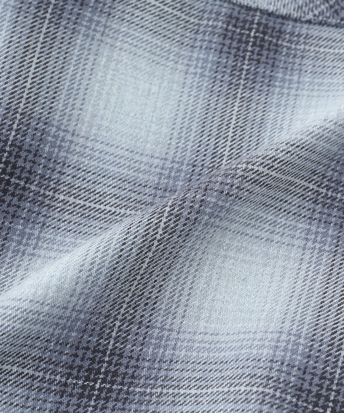 JOURNAL STANDARD J.S HOMESTEAD(ジャーナルスタンダードホームステッド)の「J.S.Homestead / インディゴ チェック ミリタリー シャツ(シャツ/ブラウス・メンズ・ブラウン系その他/ブラック/コバルトブルー/ベージュ・LARGE/MEDIUM)」の15枚目の写真