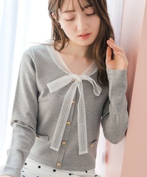 MISCH MASCH | 2026春夏新作 レースボウタイニット(ニット/セーター)