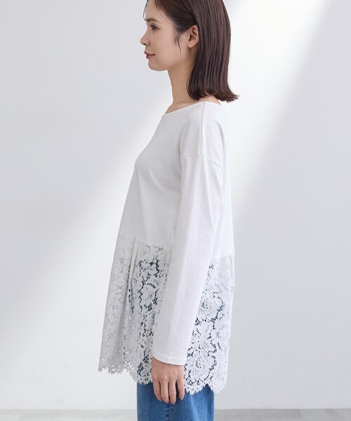 INDIVI(インディヴィ)の「【洗える/レイヤードにおすすめ】レース切り替えカットソー(Tシャツ/カットソー・レディース・オフホワイト/ブラック・05/13/15 /38)」の17枚目の写真