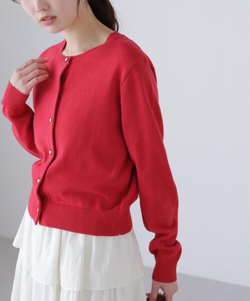 FREE'S MART（フリーズマート）の「◆ハートボタンニットカーディガン（ニット/セーター・レディース・ネイビー/レッド/ホワイト・FREE）」の9枚目の写真