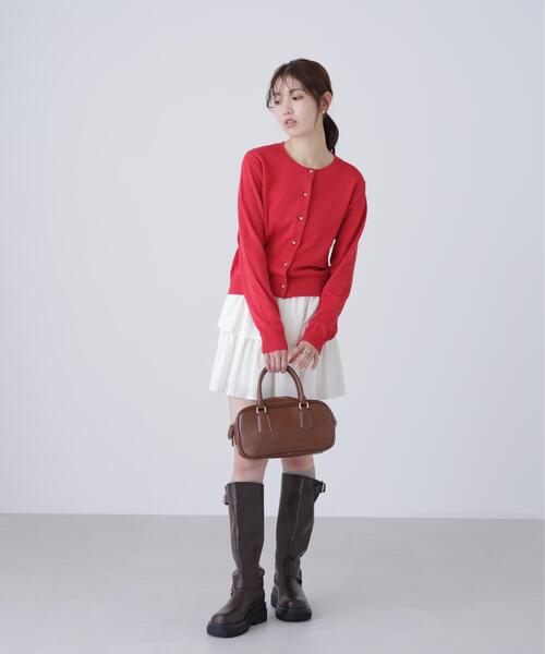 FREE'S MART（フリーズマート）の「◆ハートボタンニットカーディガン（ニット/セーター・レディース・ネイビー/レッド/ホワイト・FREE）」の10枚目の写真