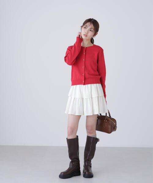 FREE'S MART（フリーズマート）の「◆ハートボタンニットカーディガン（ニット/セーター・レディース・ネイビー/レッド/ホワイト・FREE）」の11枚目の写真