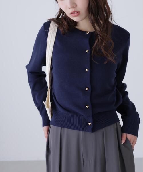 FREE'S MART（フリーズマート）の「◆ハートボタンニットカーディガン（ニット/セーター・レディース・ネイビー/レッド/ホワイト・FREE）」の15枚目の写真