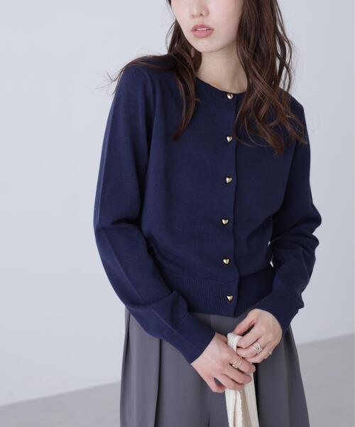 FREE'S MART（フリーズマート）の「◆ハートボタンニットカーディガン（ニット/セーター・レディース・ネイビー/レッド/ホワイト・FREE）」の16枚目の写真