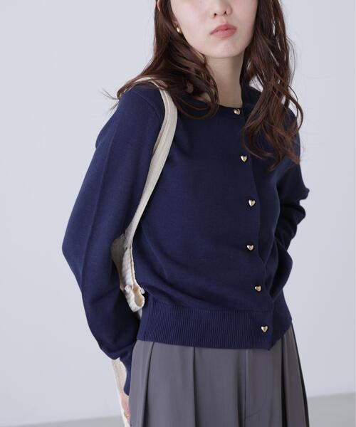FREE'S MART（フリーズマート）の「◆ハートボタンニットカーディガン（ニット/セーター・レディース・ネイビー/レッド/ホワイト・FREE）」の17枚目の写真