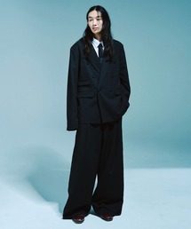 Camphor wood（カンファーウッド）の「DOUBLE BREASTED STRIPE TAILORED JACKET / ダブルブレストストライプテーラードジャケット【セットアップ可能】（テーラードジャケット）」