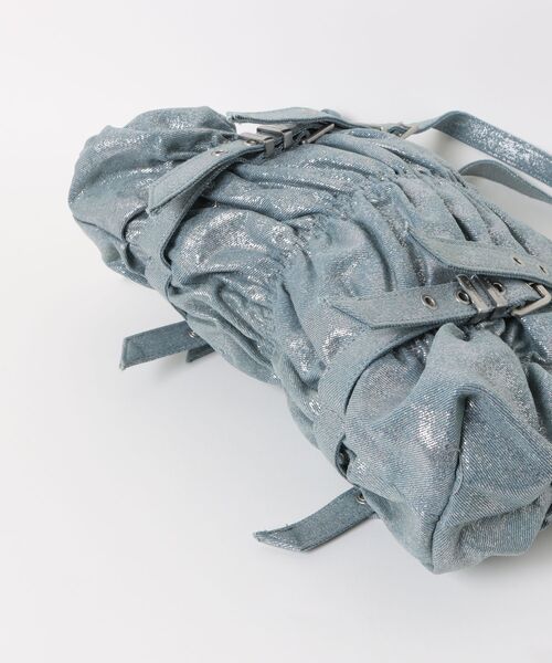 Desigual（デシグアル）の「ギャザーリボンディテール デニム中型バッグ（ショルダーバッグ・レディース・ブルー・FREE）」の6枚目の写真