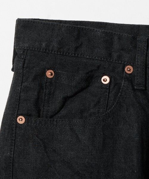 HAND ROOM(ハンドルーム)の「<HAND ROOM>WIDE FIT 5 POCKET JEANS BLACK/5ポケット ワイド デニム パンツ(デニムパンツ・メンズ・ブラック・S/M/L)」の4枚目の写真