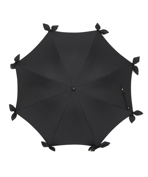 LANVIN en Bleu（ランバンオンブルー）の「一級遮光 遮熱 晴雨兼用日傘 長傘 リボン＆リボン（長傘・レディース・キャメル/コーラルピンク/ライトグリーン/ブラック・FREE）」の8枚目の写真