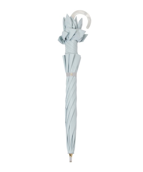 LANVIN en Bleu（ランバンオンブルー）の「一級遮光 遮熱 晴雨兼用日傘 長傘 リボン＆リボン（長傘・レディース・キャメル/コーラルピンク/ライトグリーン/ブラック・FREE）」の21枚目の写真