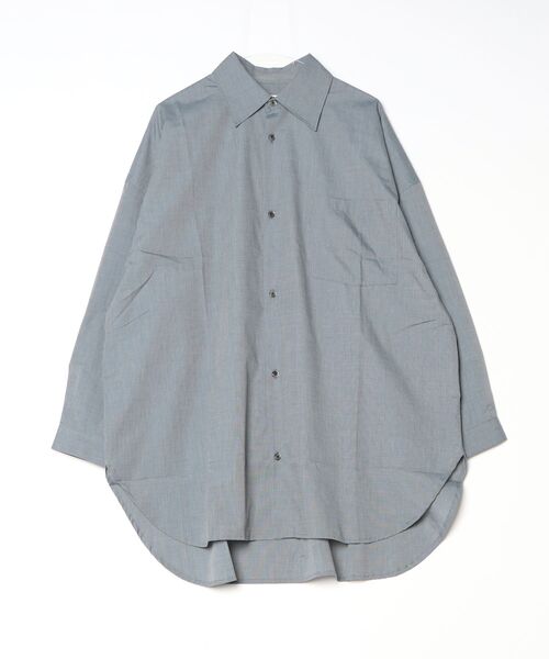 VOAAOV(ヴォアーブ)の「【VOAAOV】 XXXXL SHIRT Long Sleeve(シャツ/ブラウス・メンズ・ストライプ/チェック/サックスブルー/チャコールグレー/グレー・2/1)」の2枚目の写真