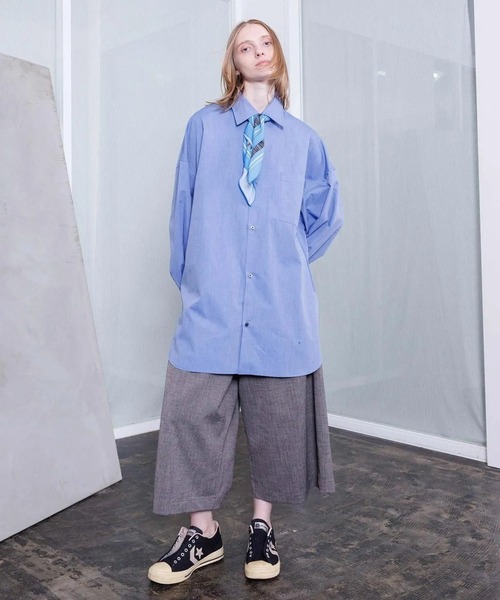 VOAAOV(ヴォアーブ)の「【VOAAOV】 XXXXL SHIRT Long Sleeve(シャツ/ブラウス・メンズ・ストライプ/チェック/サックスブルー/チャコールグレー/グレー・2/1)」の19枚目の写真