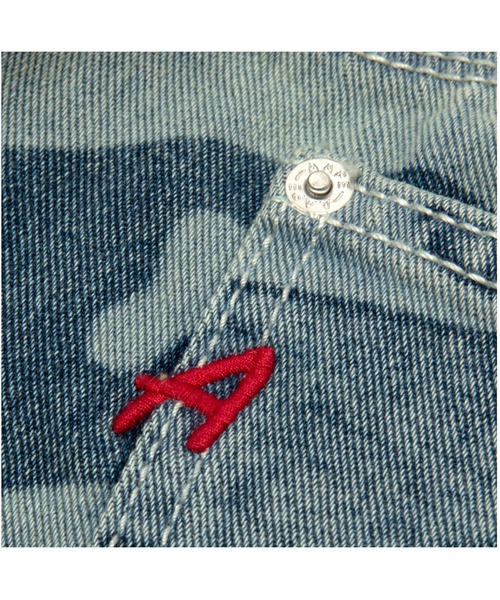 AAPE BY A BATHING APE(エーエイプバイアベイシングエイプ)の「AAPE MAIN DENIM PANTS(camouflage)(デニムパンツ・メンズ・ブルー系その他2・LARGE/MEDIUM/X-LARGE/SMALL)」の4枚目の写真