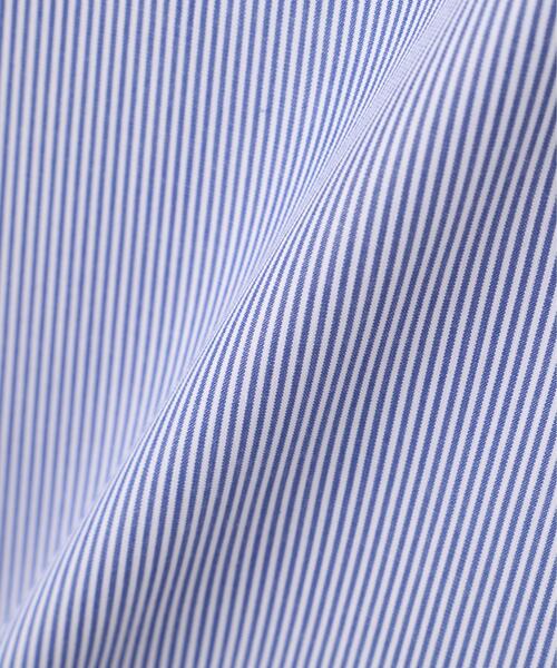 human woman（ヒューマンウーマン）の「◆【ウォッシャブル】綿ポリエステル先染ノーカラーブラウス（シャツ/ブラウス・レディース・ホワイト/ブルー系その他3・MEDIUM）」の20枚目の写真