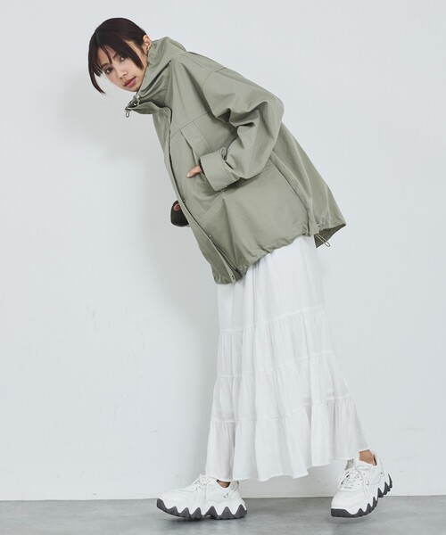 abahouse mavie（アバハウスマヴィ）の「【ライトアウター】フーデッドブルゾン/春服/マウンテンパーカー/通勤/羽織り（ブルゾン・レディース・カーキ/ベージュ/ブラック・フリー）」の22枚目の写真