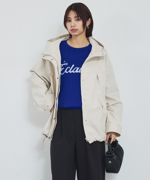 abahouse mavie（アバハウスマヴィ）の「【ライトアウター】フーデッドブルゾン/春服/マウンテンパーカー/通勤/羽織り（ブルゾン・レディース・カーキ/ベージュ/ブラック・フリー）」の14枚目の写真