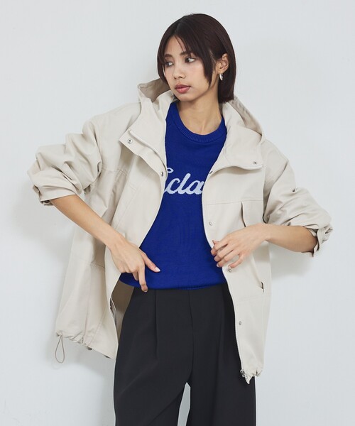 abahouse mavie（アバハウスマヴィ）の「【ライトアウター】フーデッドブルゾン/春服/マウンテンパーカー/通勤/羽織り（ブルゾン・レディース・カーキ/ベージュ/ブラック・フリー）」の16枚目の写真