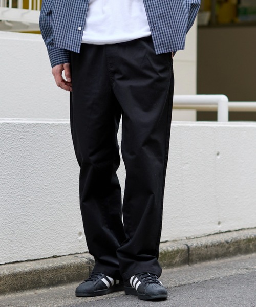 WEGO(ウィゴー)の「WEGO/【26年春夏新作】ユルフィットコットンイージーパンツ(チノパンツ・メンズ・ブルー系その他4/ブラック/カーキ/ナチュラル/レッド系その他・LARGE/MEDIUM/SMALL/X-SMALL)」の1枚目の写真