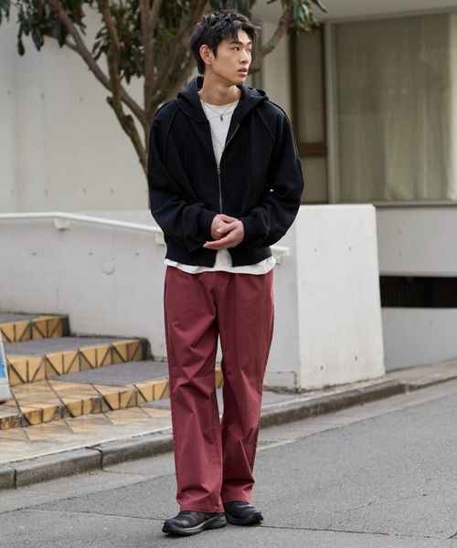 WEGO(ウィゴー)の「WEGO/【26年春夏新作】ユルフィットコットンイージーパンツ(チノパンツ・メンズ・ブルー系その他4/ブラック/カーキ/ナチュラル/レッド系その他・LARGE/MEDIUM/SMALL/X-SMALL)」の10枚目の写真