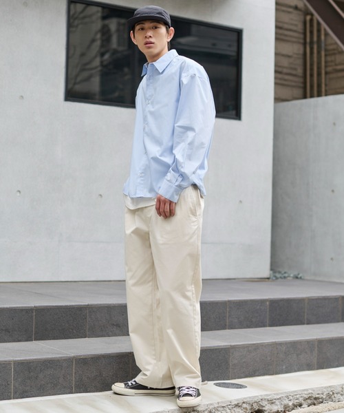 WEGO(ウィゴー)の「WEGO/【26年春夏新作】ユルフィットコットンイージーパンツ(チノパンツ・メンズ・ブルー系その他4/ブラック/カーキ/ナチュラル/レッド系その他・LARGE/MEDIUM/SMALL/X-SMALL)」の7枚目の写真