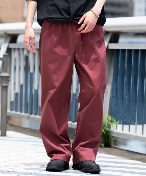 WEGO(ウィゴー)の「WEGO/【26年春夏新作】ユルフィットコットンイージーパンツ(チノパンツ・メンズ・ブルー系その他4/ブラック/カーキ/ナチュラル/レッド系その他・LARGE/MEDIUM/SMALL/X-SMALL)」の7枚目の写真