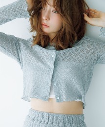 Tiny EDEN（タイニーエデン）の「【2WAY セットアップ対応】レースカーディガン ショート丈（カーディガン/ボレロ）」