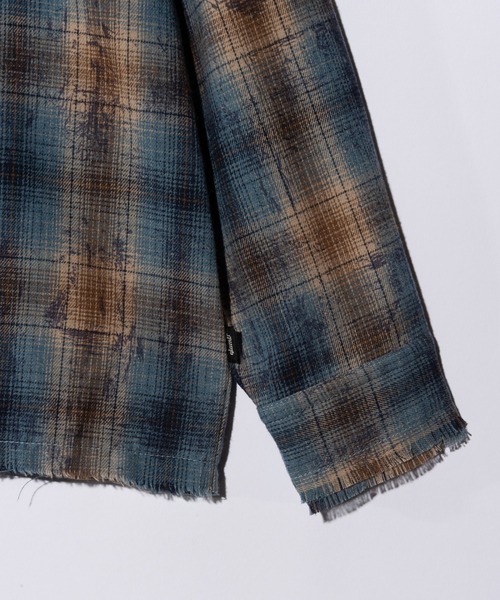glamb(グラム)の「Grunge Stain Check Shirt / グランジステインチェックシャツ(シャツ/ブラウス・メンズ・レッド/ブルー・S/M/L)」の16枚目の写真