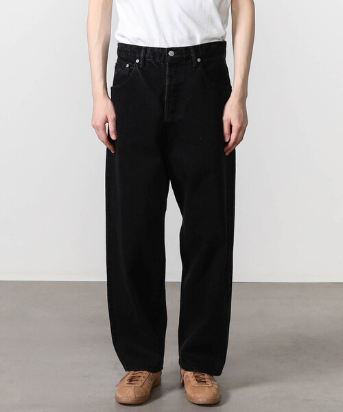SCYE BASICS（サイベーシックス）の「SCYE BASICS | セルビッチ ワイドデニム Black MEN（デニムパンツ・メンズ・ブラック・31/30）」の7枚目の写真