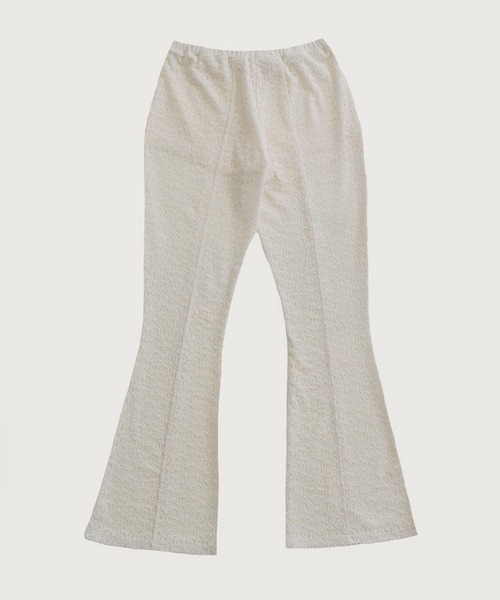 kiehtova（キエトヴァ）の「【kiehtova】LACE TEXTURE FLARE PANTS/レーステクスチャーフレアパンツ KTWR59（その他パンツ・レディース・ブラック/ホワイト・FREE）」の6枚目の写真