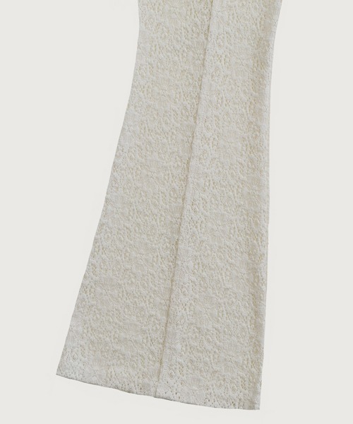 kiehtova（キエトヴァ）の「【kiehtova】LACE TEXTURE FLARE PANTS/レーステクスチャーフレアパンツ KTWR59（その他パンツ・レディース・ブラック/ホワイト・FREE）」の7枚目の写真