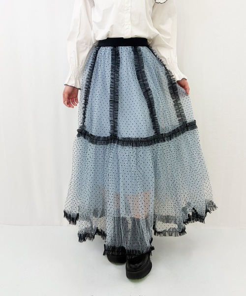frunco(フランコ)の「【ZOZOTOWN限定】ドットボリュームチュールスカート(スカート・レディース・ブルー/ピンク/アイボリー/ブラック・FREE)」の15枚目の写真
