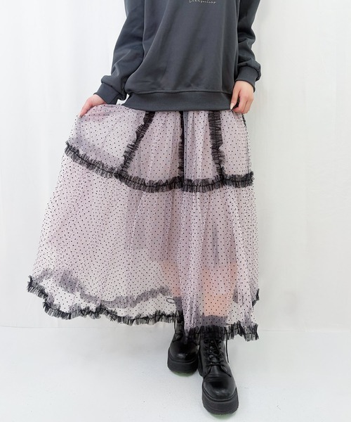 frunco(フランコ)の「【ZOZOTOWN限定】ドットボリュームチュールスカート(スカート・レディース・ブルー/ピンク/アイボリー/ブラック・FREE)」の16枚目の写真