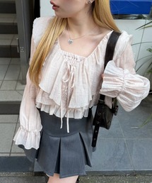 continuer de NICE CLAUP（コンティニューデナイスクラップ）の「ラッフルブラウス&シャーリングキャミ（シャツ/ブラウス）」