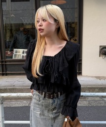 continuer de NICE CLAUP（コンティニューデナイスクラップ）の「ラッフルブラウス&シャーリングキャミ（シャツ/ブラウス）」