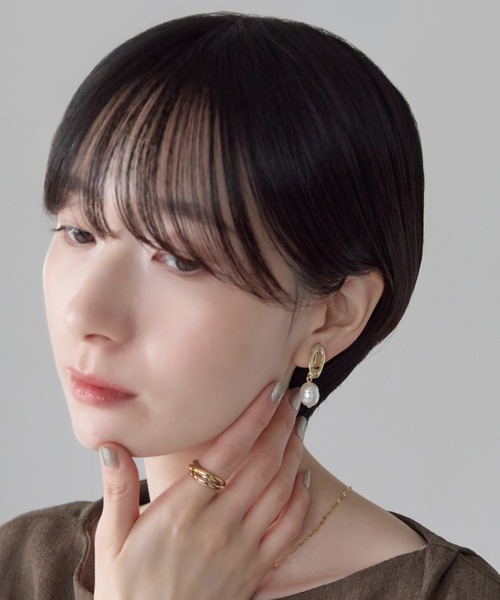 ciite'(シーテ)の「シリコン付 デザインパール イヤリング(両耳用)(イヤリング・レディース・シルバー/ゴールド・FREE)」の4枚目の写真