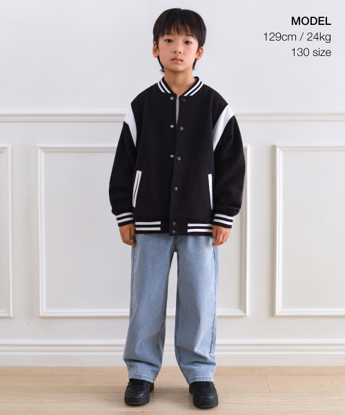 MUSINSA STANDARD KIDS（ムシンサスタンダードキッズ）の「オーバーサイズスウェットバスティジャケット[ブラック]（ブルゾン・レディース・その他・140/120/130/110/100/150/160）」の11枚目の写真