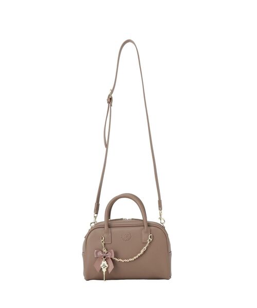 Maison de FLEUR(メゾンドフルール)の「チャーム付きスクエアボストンバッグ(ハンドバッグ・レディース・ブラック/ブラウン・FREE)」の18枚目の写真
