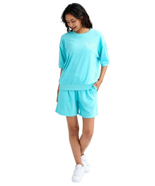 BILLABONG(ビラボン)の「BILLABONG/ビラボン ショートパンツ ハーフパンツ ショーツ パイル生地 セットアップ対応 BG013606(その他パンツ・レディース・アクア/ホワイト・L/M)」の9枚目の写真